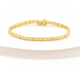 Affinity Diamonds Sterling Silver Goldclad 1.00cttw Tennis Bracelet, 7-1/4"